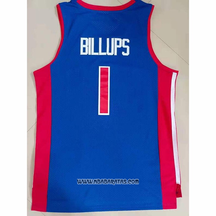 Camiseta Detroit Pistons Chauncey Billups #1 Mitchell & Ness 2003-04 Azul